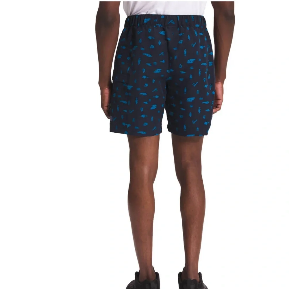 The North Face Class V Belted Shorts Blue Print Size S